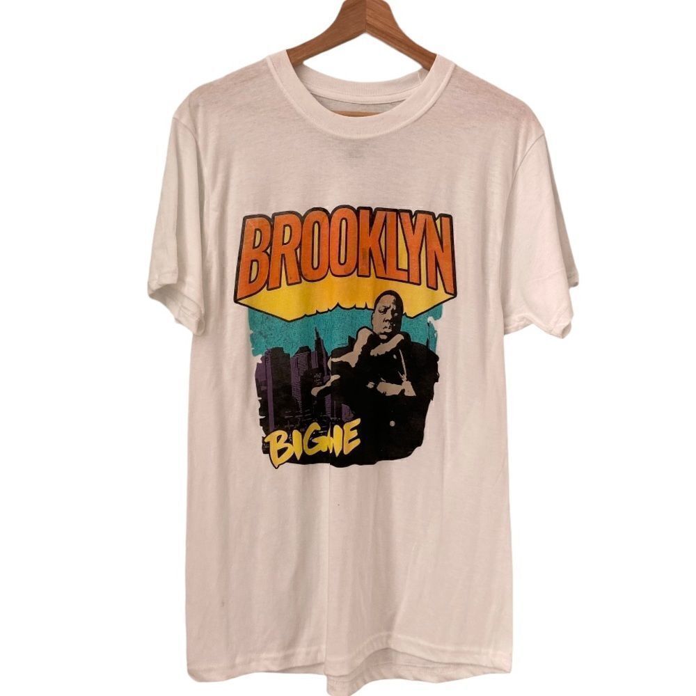 The Notorious B.I.G. Brooklyn White T-Shirt in Size Medium